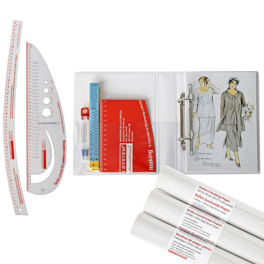 Lutterloh System® XL/XXL - VOL I including Tailor- & Designer Curve and 3 Rolls of Paper